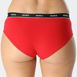 Meilleure vente 😉 Lot De 3 Culottes Femme 50469658 Rouge Bordeaux Rose de HUGO 🌟 -Promos HUGO Boutique hugo 346197 50469658 972 20221117T141354 04