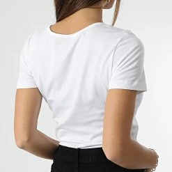 Coupon 🔔 Lot De 2 Tee 👕 Shirts Femme 50480161 Blanc Rose de HUGO 😀 -Promos HUGO Boutique hugo 346325 50480161 690 20221114T121845 05