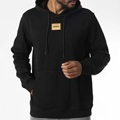 Bon marché ⌛ Sweat Capuche 50484739 Noir de HUGO 💯 -Promos HUGO Boutique hugo 346330 50484739 001 20221031T144311 03