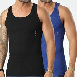 Meilleure vente 😉 Lot De 2 Débardeurs 50469790 Noir Bleu Roi de HUGO 😍