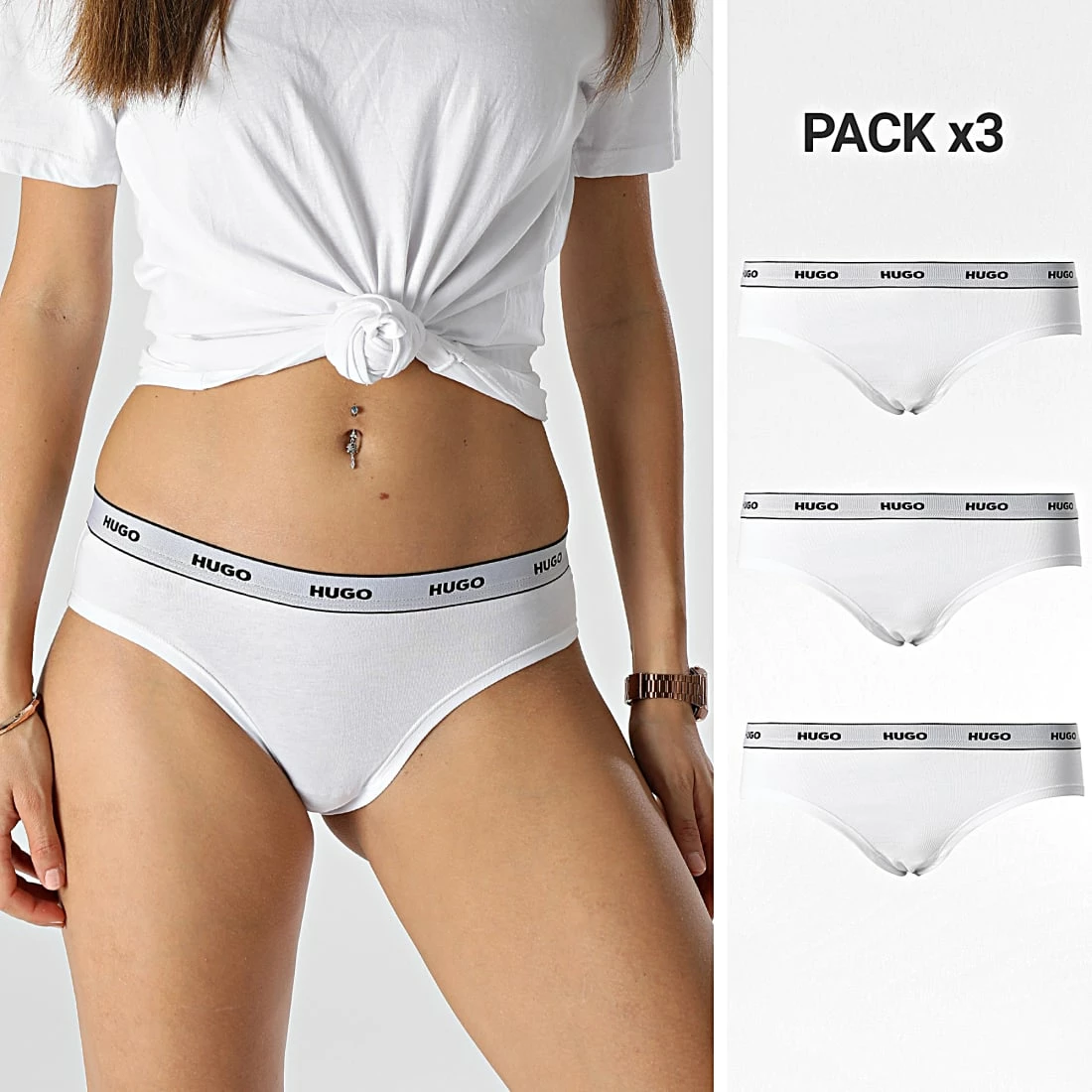 Bon marché 😀 Lot De 3 Culottes 50469657 Blanc de HUGO 🎉 3 Bon marché 😀 Lot De 3 Culottes 50469657 Blanc de HUGO 🎉