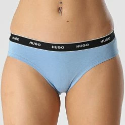 Bon marché 🧨 Lot De 3 Culottes Femme 50480157 Bleu Marine Noir Bleu Ciel de HUGO 🔥 -Promos HUGO Boutique hugo 346855 50480157 973 20221117T141510 03
