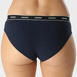 Bon marché 🧨 Lot De 3 Culottes Femme 50480157 Bleu Marine Noir Bleu Ciel de HUGO 🔥 -Promos HUGO Boutique hugo 346855 50480157 973 20221117T141512 04