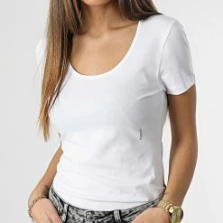 Nouveau 💯 Lot De 2 Tee 👚 Shirt Femme 50469660 Blanc de HUGO 🛒 -Promos HUGO Boutique hugo 346965 50469660 100 20221114T121515 03