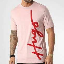 Remise 💯 Tee 👚 Shirt Dyton 50482884 Rose de HUGO 💯 -Promos HUGO Boutique hugo 346966 50482884 687 20221109T161412 03