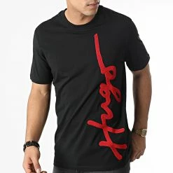 Remise 💯 Tee 👚 Shirt Dyton 50482884 Noir de HUGO 🤩 -Promos HUGO Boutique hugo 346967 50482884 001 20221108T154718 03