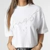 Promo ❤️ Tee 👚 Shirt Crop Femme 50482939 Blanc Argenté de HUGO 🔔 -Promos HUGO Boutique hugo 347167 50482939 100 20221114T122911 01
