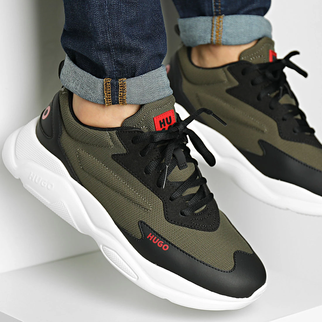 Offres 😉 Baskets Leon Runner 50487412 Dark Green de HUGO 😉 3 Offres 😉 Baskets Leon Runner 50487412 Dark Green de HUGO 😉