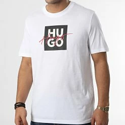 Offres ❤️ Tee 👕 Shirt Dalpaca 50484217 Blanc de HUGO 🌟 -Promos HUGO Boutique hugo 347520 50484217 100 20221114T140454 03