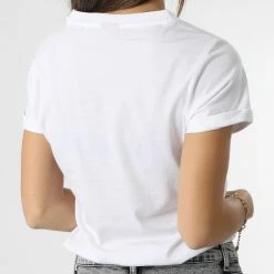 Nouveau ✔️ Tee 👕 Shirt Femme 50485034 Blanc Argenté de HUGO ✔️ -Promos HUGO Boutique hugo 347524 50485034 100 20221114T120732 04