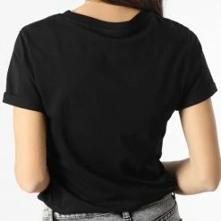 Budget 🌟 Tee 👚 Shirt Femme 50485034 Noir Doré de HUGO 👍 -Promos HUGO Boutique hugo 347539 50485034 001 20221115T145157 04