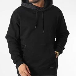 Meilleure vente ✨ Sweat Capuche A Bandes Dlementine 50475337 Noir de HUGO 💯 -Promos HUGO Boutique hugo 347609 50475337 001 20221117T155837 03