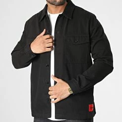 Meilleure vente 💯 Surchemise En Jean Enalu 50468744 Noir de HUGO 😀