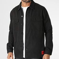 Meilleure vente 💯 Surchemise En Jean Enalu 50468744 Noir de HUGO 😀 -Promos HUGO Boutique hugo 347725 50468744 001 20221118T145618 03