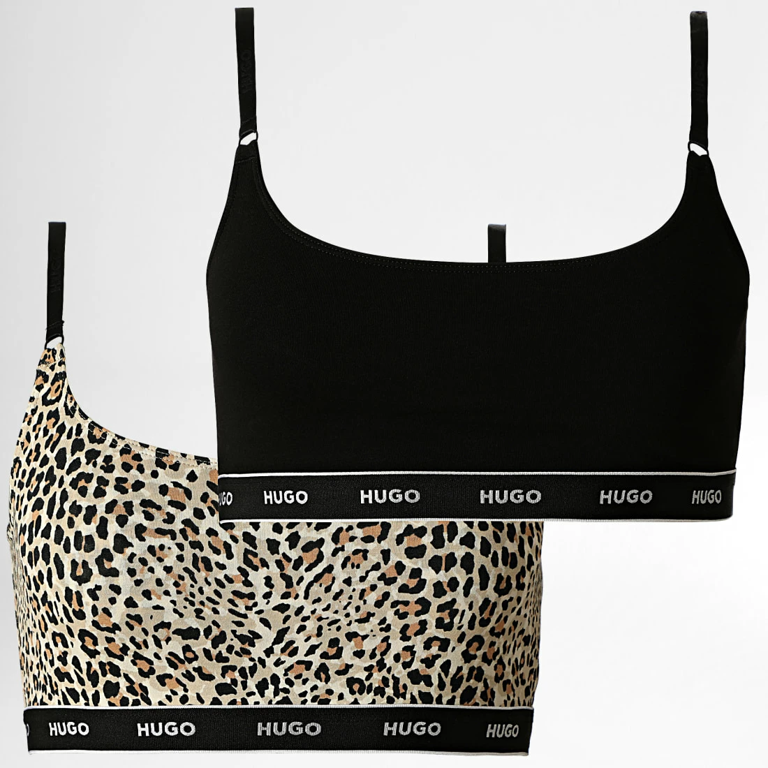 Le moins cher 🌟 Lot De 2 Brassières Femme 50480158 Noir Beige Léopard de HUGO ⭐ 3 Le moins cher 🌟 Lot De 2 Brassières Femme 50480158 Noir Beige Léopard de HUGO ⭐