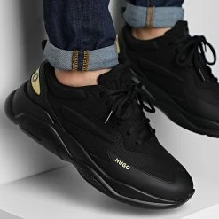 Top 10 ✔️ Baskets Leon Runner 50487412 Black de HUGO 💯