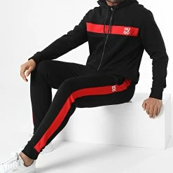 Promos HUGO Boutique 26 Promo 🥰 Ensemble De Survetement 50485042 Noir de HUGO ✨