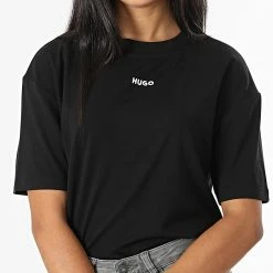 Meilleure vente 💯 Tee 👚 Shirt Femme Shuffle 50480559 Noir de HUGO 🛒